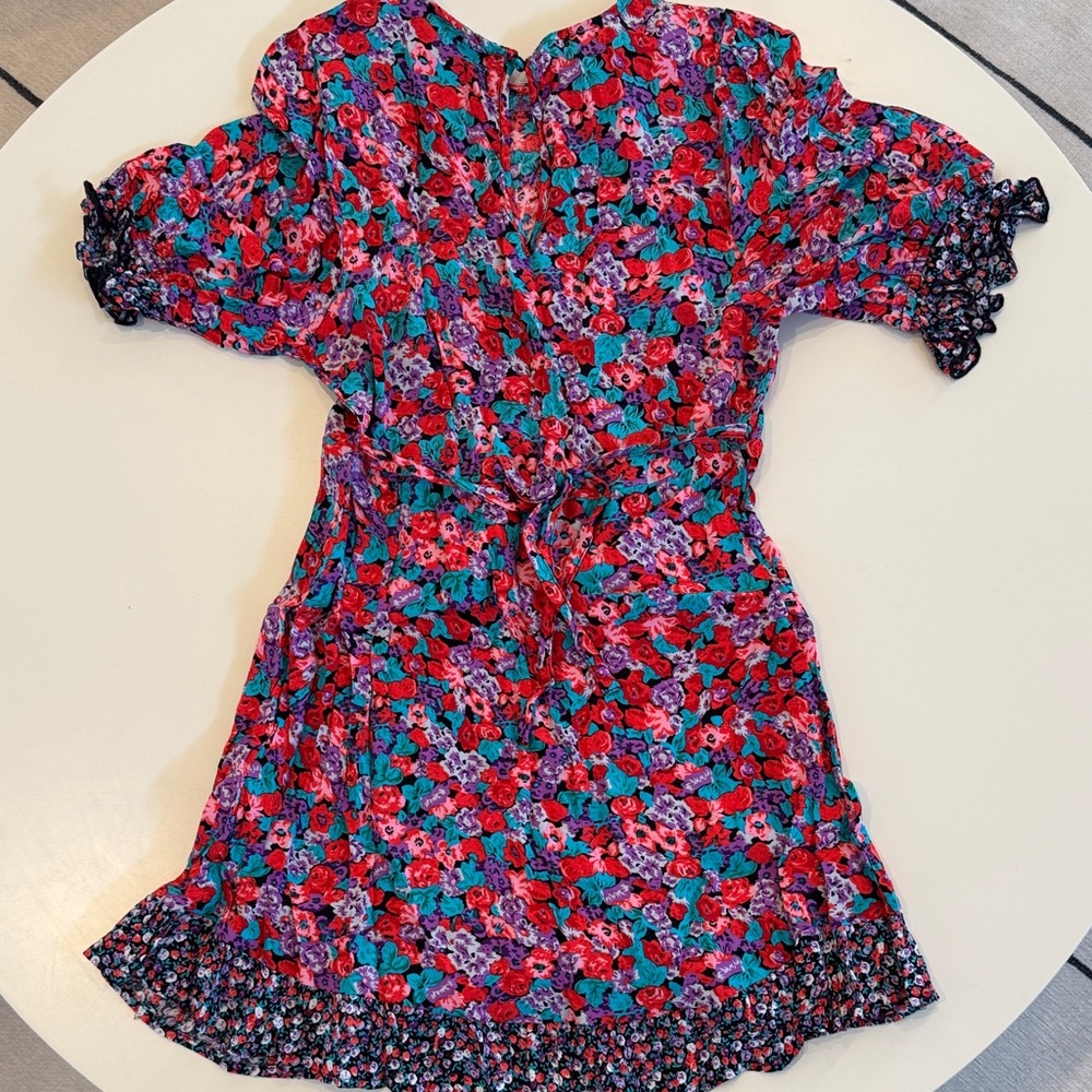 RIXO Floral Dress Multicolor Ruffles - Picture 4 of 4